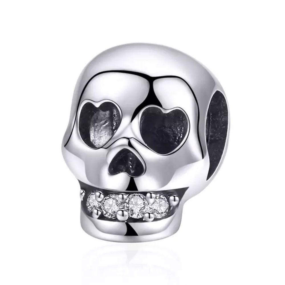 925 Sterling Silver Skull Charm